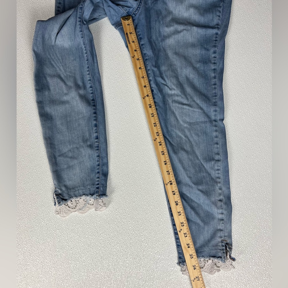 Lane Bryant Light Wash Flex Magic Waist Band High Rise Lace Jegging Size 16 - Picture 7 of 10